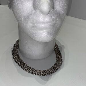 Vintage Avon Sterling Silver mesh chain choker necklace
